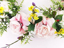 Load image into Gallery viewer, FLCSIed Artificial Peony Wreath Handmade Flower Wreath with Eucalyptus Leaves Summer Spring Grapevine Wreaths Decoration for Door Farmhouse Party Wedding Home Wall Hanging Decor