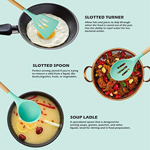Load image into Gallery viewer, BenRich Silicone Kitchen Utensils Set, 11 Pcs Wooden Handles Spatula Set, Cooking Kitchen Utensils Set for Non-Stick Pans, Silicone Spatulas with Holder for Cooking Kitchen Tool Gadgets (Green)