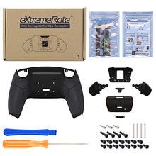 Load image into Gallery viewer, eXtremeRate Black Rubberized Grip Programable RISE 2.0 Remap Kit for PS5 Controller BDM 010 & BDM 020, Upgrade Board & Redesigned Back Shell & Back Buttons for PS5 Controller - Controller NOT Included