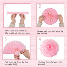 Load image into Gallery viewer, JOYMEMO Baby Shower Decorations for Girls Pink and White, Baby Girl Balloons, Elephant Garland, Confetti Balloons, Elephant Cake Topper for Baby Shower Supplies