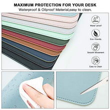 Load image into Gallery viewer, FAMEDY PU Leather Desk Pad, Dual-Sided Desk Mat, Large Mouse Pad, Laptop Keyboard Desk Blotter Protector, Waterproof Desk Writing Mat for Office/Home (Brown&Grey, 90 * 45CM)