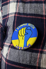 Load image into Gallery viewer, 2Pcs I Stand With Ukraine Badges Stop Russian Aggression Badges 58mm/2.28inch Diy Round Badge, Round Brooch For Men And Women, Pin Button Clothing Bag Hat Accessories