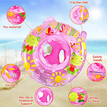 Load image into Gallery viewer, Pipihome Baby Swimming Float Ring for 3-36 Months, Inflatable Baby Swim Float with Float Seat, Swim Pool Bathing Accessories for Children Kids Infants and Toddlers (Frog Pink)