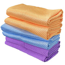Load image into Gallery viewer, Cleaning Cloth,6 Pack Lint Free Cleaning Nanoscale Cloth Fish Scale Cleaning Cloths Reusable Absorbent Polishing Microfiber Dish Cleaning Cloth for Home,Kitchen-(30 x 40cm,Random Color)