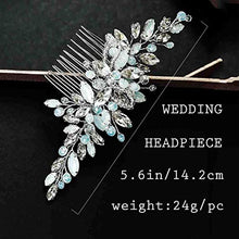 Load image into Gallery viewer, Handcess Bride Wedding Hair Combs Silver Crystal Headpiece Rhinestone Bridal Hair Accessories for Women and Girls