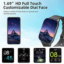 Load image into Gallery viewer, Smart Watch for Men Women Compatible for Android IOS Phones Samsung iPhone, Cuszwee 1.69″ IP68 Waterproof Smartwatch Activity Fitness Tracker with Heart Rate Blood Oxygen Sleep Monitor Pedometer