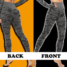 Load image into Gallery viewer, FITTOO Women's High Waisted Camo Seamless Leggings Gym Fitness Workout Yoga Pants, Camouflage-black, M