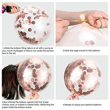Load image into Gallery viewer, Pllieay 21 Pieces Rose Gold Confetti Balloons Set Including Rose Gold, Pink, White Confetti Balloons, Rose Gold Latex Balloons and 1 Roll Balloon Ribbon for Birthday, Wedding Party Decorations