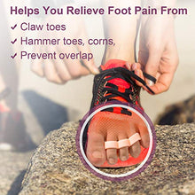 Load image into Gallery viewer, Promifun Gel Toe Separators, 6 Pack of Toe Spacers, Toe Straightener for Men and Women, Bunions, Hammer Toe, Overlapping Toe, Claw Toes, Reduce Foot Pain