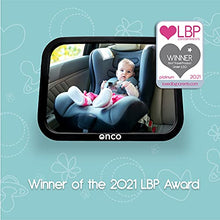 Load image into Gallery viewer, Onco Baby Car Mirror - 100% Shatterproof Baby Car Mirror for Back Seat - Drive Safe and Monitor Your Child - Essential Baby Accessories for New Parents - Winner of MadeForMums Awards