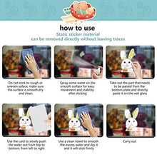 Load image into Gallery viewer, Hianjoo 130 PCS Easter Window Cling, 9 Sheets Easter Bunny Window Stickers PVC Static Stickers with Rabbit, Eggs, Carrot, Egg Basket, Flower Wreath, Flower, Butterfly for Easter Decoration