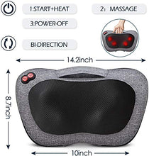 Load image into Gallery viewer, VIKTOR JURGEN Back Massager, Neck Massager with Heat, Massage Pillow Gifts