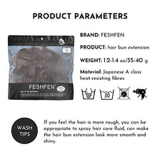 Load image into Gallery viewer, FESHFEN Messy Bun Hair Piece Hair Bun Scrunchies Synthetic Wavy Curly Chignon Ponytail Hair Extensions Thick Updo Hairpieces for Women Girls Kids 1PCS, Brown & Blonde