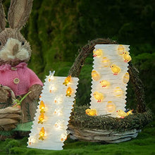 Load image into Gallery viewer, Vanthylit Set of 2 Easter Lights 3M 30 LED Easter Egg Chicken Bunny and Carrot Fairy Lights Batter Operated Decorative Lights for Bedroom Home Party Table Easter Decorations (Warm White)
