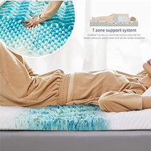Load image into Gallery viewer, Bedsure Memory Foam Mattress Topper - Matressesdouble Topper Thick Bed Topper Double Egg Crate with Washable Zipped Cover, 135x190cm