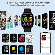Load image into Gallery viewer, LEMFO Smart Watch, Fitness Tracker with Bluetooth Answer and Make Calls, Smart Watch for Men with Blood Pressure, Blood Oxygen and Sleep Monitor,1.69 inch Touch Screen, Step Counter Watch,Black