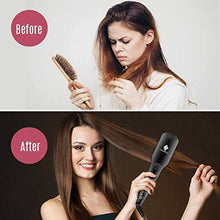 Load image into Gallery viewer, MiroPure Hair Straightening Brush 2 in 1 Ionic Hair Straightener Brush Hot Comb MCH Heating Smoothing Brush with 16 Heating Settings, Dual Voltage