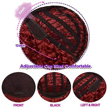 Load image into Gallery viewer, Colorfulpanda Curly Afro Wig for Black Women Natural High Heat Synthetic Hair wigs with Fringe Short Kinky Curly Full Wig Cosplay Party Daily Wear,Golden Red