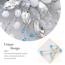 Load image into Gallery viewer, Vakkery Bride Wedding Hair Comb Slides Silver Crystal Hair Piece Rhinestone Bridal Hair Accessories for Women and Girls