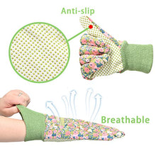 Load image into Gallery viewer, Gardening Gloves for Women 2 Pairs, Ladies Gardening Gloves Comfortable Breathable Non-Slip Flexible,Garden working Gloves with Soft PVC Dots (Small/Medium,Green)