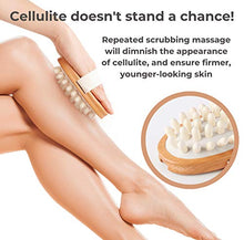 Load image into Gallery viewer, Dry Brushing Body Brush Set - Best for Cellulite, Lymphatic Drainage & Skin Exfoliating - Natural Bristle Spa Kit - Long Handle Back Scrubber, Massager & Face Exfoliator for Radiant Skin