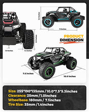 Load image into Gallery viewer, BEZGAR 18 Toy Grade 1:14 Scale Remote Control Car, 2WD High Speed 20 Km/h All Terrains Electric Toy Off Road RC Monster Vehicle Truck Crawler with Two Rechargeable Batteries for Boys Kids and Adults