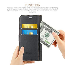 Load image into Gallery viewer, ELESNOW Case Compatible with iPhone 11, High-grade Leather Flip Wallet Phone Case Cover for Apple iPhone 11 (Black)