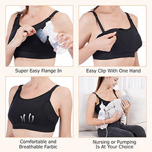 Load image into Gallery viewer, Hands Free Pumping Bra, Momcozy Adjustable Breast-Pumps Holding and Nursing Bra, Suitable for Breastfeeding-Pumps by Lansinoh, Philips Avent, Spectra, Evenflo and More(Black,X-Small)