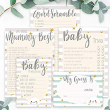 Load image into Gallery viewer, Baby Shower Games - The Ultimate Big Baby Shower Game Cloud Bundle 5 in 1 (BSCLOUD5IN1)