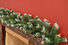 Load image into Gallery viewer, Premier 270cm (9ft) x 25cm Snow Tipped Green Christmas Garland Decoration