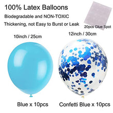 Load image into Gallery viewer, Recosis Birthday Party Decorations, Blue Party Decorations for Boy Men, Happy Birthday Banner, Curtains, Paper Pompoms and Fans, Garland, Confetti Balloons for Birthday Party Decorations