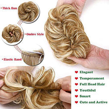 Load image into Gallery viewer, Real Fashion Hair Bun Extensions Messy Curly Hair Scrunchies Hairpieces Donut Updo Chignon Hair Piece for Women Girls Plum Red