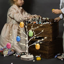 Load image into Gallery viewer, Hypestar Twig Tree with Lights,Valentine Decorations with 80 LED,White twig Tree with Timer,Battery/USB Operated Led Tree,Artificial Tree for Christmas Wedding and Easter Decor (80LED Grain Base)