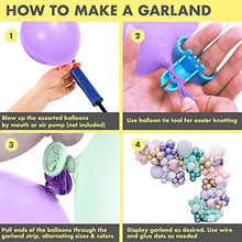 Load image into Gallery viewer, Balloon Arch Kit for Girls, Mermaid Theme Balloon Garland Kit Mermaid Tail Pastel Pink Purple Green Metallic Latex Balloons Party Balloons for Birthday Baby Shower Under the Sea Party Supplies
