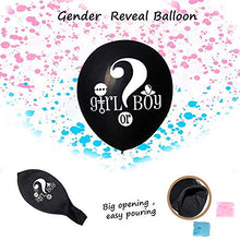 Load image into Gallery viewer, Baby Gender Reveal Party Supplies, 36 Inch Reveal Balloon, Boy or Girl Banner, Foil Balloons, Pink and Blue Clear Balloon, Metallic Fringe Curtain, Tissue Paper Tassels for Baby Shower Birthday