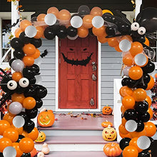 Load image into Gallery viewer, Halloween Balloon Arch Kit, Black Orange Balloon Garland Kit with Big Spider Latex Balloon, Halloween Balloon Decorations Set for Halloween Party Decor Indoor Outdoor