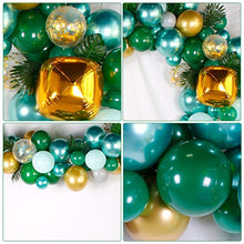 Load image into Gallery viewer, Jungle Safari Theme Party Supplies, 167Pcs Jungle Party Balloon Garland Kit with Palm Leaves, Green Balloons Arch Kit for Kids Boys Girls Birthday Party, Baby Shower, Safari Party Decorations Backdorp