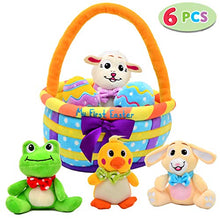 Load image into Gallery viewer, My First Easter Egg Basket Stuffed Plush Playset for Baby Kids Easter Theme Party Favor, Easter Eggs Hunt, Basket Stuffers Fillers, Party Supplies Décor Props Decorations, Easter Gifts.