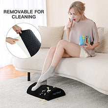 Load image into Gallery viewer, HUANUO Ergonomic Desk Foot Rest, Footrest Under Desk with Velvet & Mesh Covers, Suitable for Travel in Home Office (Cushion)