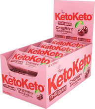 Load image into Gallery viewer, Keto Keto Bars 12 x 50g Keto Snacks For Weight Loss | Keto Diet, Sugar Free Snack, Meal Replacement Bar | Healthy Snacks, Keto Food, Low Carb | Low Calorie, Vegan Food, Breakfast Bar (Cherry Bakewell)