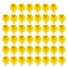 Load image into Gallery viewer, TUPARKA 46Pcs Mini Easter Chicks Yellow Easter Chenille Chicks Cute Fully Easter Chicks Baby Chicks for Easter Party, Easter Egg Bonnet Decoration, Easter Egg Hunt