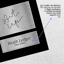 Load image into Gallery viewer, HWC Trading Heath Ledger Gift Signed A4 Printed Autograph The Joker Batman Gifts Print Photo Picture Display