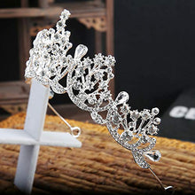 Load image into Gallery viewer, Bridal Tiara Wedding Tiara Crystal Rhinestones Bridal Tiara Crown Headband for Girl Women Decoration on Birthday Wedding Party Prom