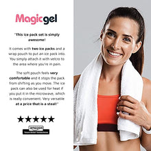 Load image into Gallery viewer, 2 x Ice Packs for Sports Injuries with Adjustable Wrap-Around Strap | Flexible Ice Pack Set for Muscle Pain, Sciatica Relief and More | Reusable Cold Compress Kit with Hot and Cold Packs (Magic Gel)