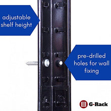 Load image into Gallery viewer, Garage Shelving Units: 180cm x 90cm x 30cm | Heavy Duty Racking Shelves for Storage - 2 Bay, Black 5 Tier (175KG Per Shelf), 875KG Capacity | For Workshop, Shed, Office | 5 Year Warranty