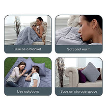 Load image into Gallery viewer, iBeani Quishion – A Clever, Quality Scatter Cushion that Unzips & Unfolds into a Full Size Quilt / Blanket / Throw - Grey