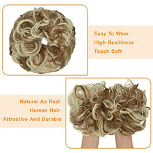 Load image into Gallery viewer, FXTYK Messy Hair Buns Hairpiece for Women Girls Hair Scrunchies Thick Hair Extension Bun Messy Curly Ponytail Extensions Updo Chignon-Ginger Brown Mix Bleach Blonde