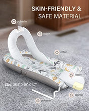 Load image into Gallery viewer, Yoocaa Baby Nest, Baby Nest Pod for Newborn, Portable Breathable Cotton Baby Lounger for Napping and Traveling (0-12 Months), Animal