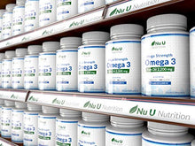 Load image into Gallery viewer, Omega 3 Fish Oil 2000mg Plus Vitamin D3 2000IU – 250 Capsules Over 4 Months Supply – 720mg EPA & 480mg DHA per Serving High Strength 1100mg Fish Oil per Capsule