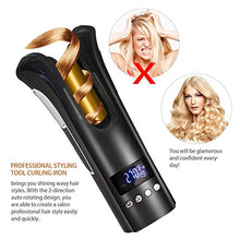Load image into Gallery viewer, UKLISS Automatic Curling Iron Auto Hair Curler Ceramic Rotating Unbound Automatic Spin and Curl with LED Digital Direction and Temp Setting. (Black)